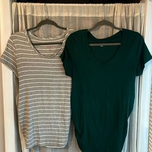 Isabel Maternity Scoop Neck Shirts